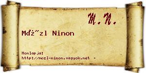 Mözl Ninon névjegykártya